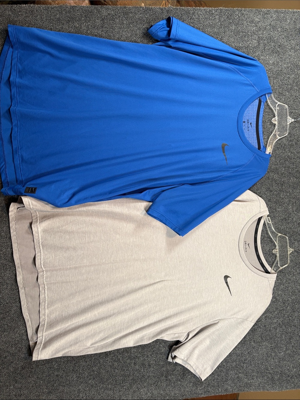 Nike Short Sleeve Performance Dri-Fit Tee Set of 2 — Blue and Light Gray